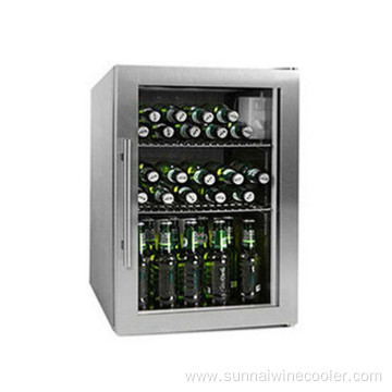 Stainless steel fridge built in beverage wine cooler